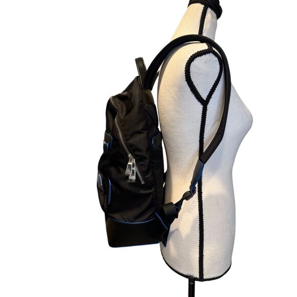 NEW Montblanc BLUE SPIRIT Nylon Leather Backpack - Picture 7 of 11